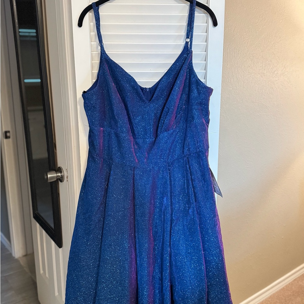 B Darlin Royal Blue Sparkle Dress